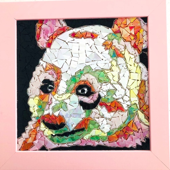 Panda Mosaic Wall Art